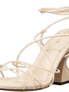 Circus NY Women’s Strappy Cream Block Heel Sandal